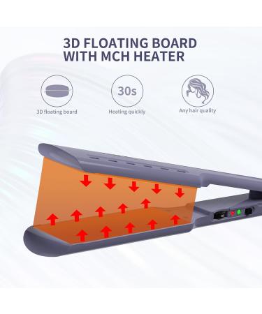 K&K 1.73 Inch Hair Straightener for Thick Hair - Extra Wide Flat Iron with Adjustable Temperature (290-450 ) Fast Heating Dual Voltage Ideal for Curly Hair - Buy Online on GoSupps.com