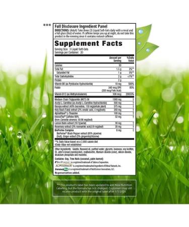 Irwin Naturals Brain Awake Supplement - Cognitive Support & Focus Alpha Brain Memory Support Brain Health & Concentration Formula with L-Theanine Bacopa & MCT's - 60 Liquid Softgels - Buy Online on GoSupps.com