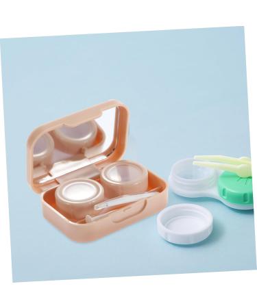 Solustrie Colored Contact Lens Case - 3 Pack Cosmetic Container for Travel - Compact & Stylish 6.20x4.20x2.20cm - Buy Online on GoSupps.com