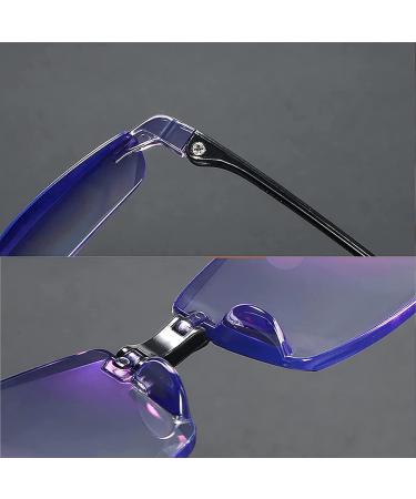 Clarkod Sapphire High Hardness Anti-Blue Glasses for Ages 55-59 | Progressive Lenses | Stylish Black Frame - Buy Online on GoSupps.com