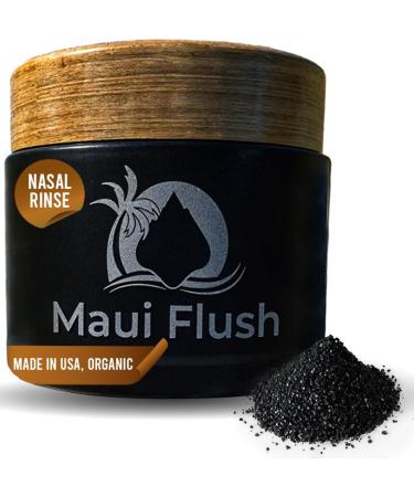 Maui Flush - Black Hawaiin Gormet Sea Salt Nasal Rinse for Neti Pot. Essential oils: Tea Tree Eucalyptus Orange Peppermint Lemongrass Rosemary Lavender Frankincense Xylitol