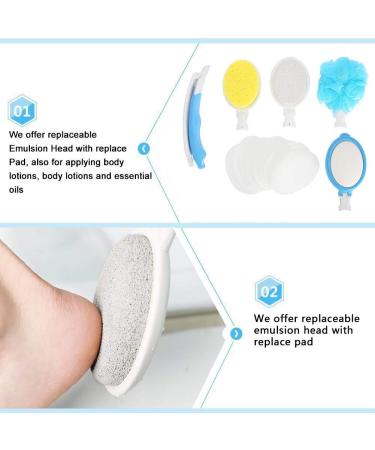 Buy Multifunctional Foldable Shower Brush - 4 in 1 with Luffa Head & Storage Bag | International Shipping Available - Buy Online on GoSupps.com