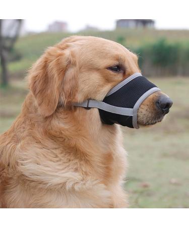 Adjustable Nylon Dog Muzzle for Small & Medium Dogs | Breathable Quick-Fit Design | Prevent Chewing & Barking - Black - Buy Online on GoSupps.com