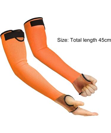 LearnLyrics Safety Guards for Arms Cut Resistant Arm Guards for Gardening Agriculture Welding Comfortable Lightweight Fabric with Thumb Hole Flexible Skin Protective Covers for Elderly and Fluorescent Orange - Buy Online on GoSupps.com