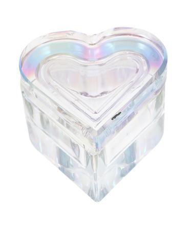 Nail Dish Cups with Lids Glass Nail Dish Glass Nail Art Dish Glass Nail Cups Nail Art Dish Cup Glass Dish for Acrylic Nails Dappen Dish Accessories Heart-shaped Crystal Glass 7x6.5cm As Shown