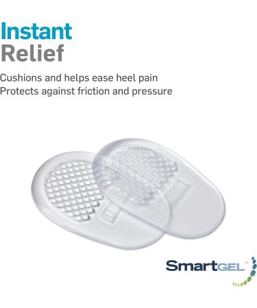 NatraCure Never Slip Gel Heel Cushion (1 Pair) - Self-Adhesive Pad for Women's Shoes - Relieves Pressure & Pain - Buy Online on GoSupps.com