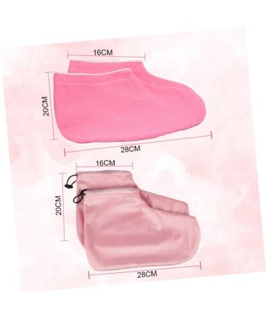 2 Paires Ensemble et couvre-pieds isol s en coton traitement la paraffine pour mains trousse la cire thermique Couvre-mains de bain de cire de bain en rose - Buy Online on GoSupps.com