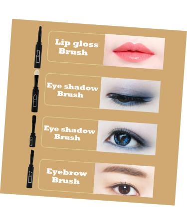 Buy Beavorty 2 Pcs Blending Eyeshadow Brush Set - Travel Makeup Brush & Mini Lipstick Applicator for Perfect Eyeshadow & Lip Looks - Black - Buy Online on GoSupps.com