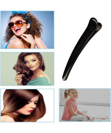 6 Pcs Hair Sectioning Clips Plastic Hairdresser Clips Hair Hairdressing Styling Clips for Styling of All Hair Types Black 6 Count (Pack of 1) - Buy Online on GoSupps.com