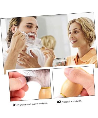 Angoily Vintage Wooden Handle Shaving Brush - Eco-Friendly Beard & Razor Brush for Men | Premium Roof Hair & Synthetic Fiber - Buy Online on GoSupps.com