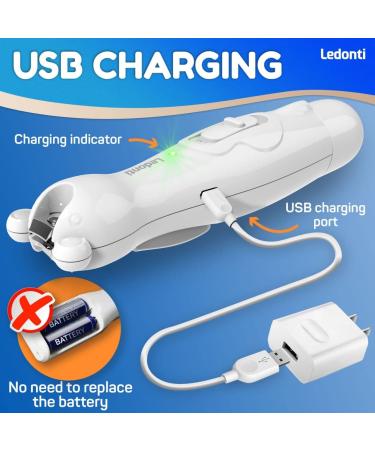 Electric Baby Nail Trimmer Kit with LED Light - Gentle Nail Care for Newborns to Toddlers - Includes Clippers, Scissors, and Grinder - Baby Essentials in White - Buy Online on GoSupps.com