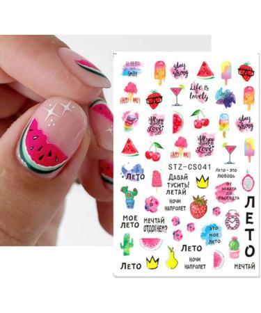 Sliders Banana Abtract Design 3D Nail Sticker Avocado Fruit Decals Sunflower(STZ-CS043) - Buy Online on GoSupps.com