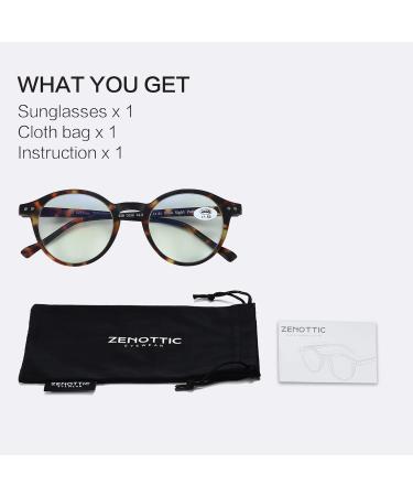Zenottic Blue Light Blocking Glasses - Retro Round Frame for Men & Women - Anti-Dizzy Multiple Diopters Available - Buy Online on GoSupps.com