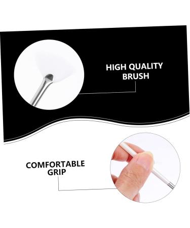 SKISUNO Beauty Facial Masks Brush Bowl Fan Applicator for Peel Makeup Cosmetic Spatula Beauty Salon Brush Butters Facial Mask Brush Body Skin Care White Aluminum Foundation Brush - Buy Online on GoSupps.com