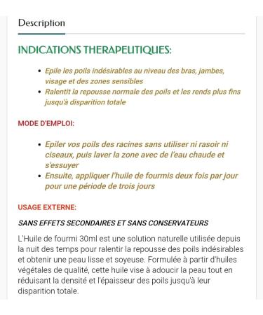  G n rique Natural Anti-Hair Ant Oil to Slow Hair Regrowth 30 ml Pack of 2 - Buy Online on GoSupps.com