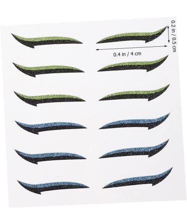 Mipcase 12 Pairs Glitter Eyeliner Self-adhesive Eyeliner Sticker Invisible Eye Line Strips Flash Tool Miss - Buy Online on GoSupps.com
