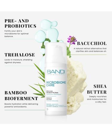 Bandi Cosmetics Sp z oo Bandi Probiotic Emulsion For Acne Skin Care Lightweight Moisturizer With Bamboo Bioferment Shea Butter and Vegetable Oil For Intensive Hydration and Soothing Probiotic Emulsion Intensive Hydration Acne Support - Buy Online on GoSupps.com