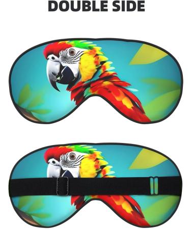 Buy Parrots On Tree Print Unisex Sleeping Eye Mask - Soft Adjustable Perfect for Travel & Relaxation - Buy Online on GoSupps.com
