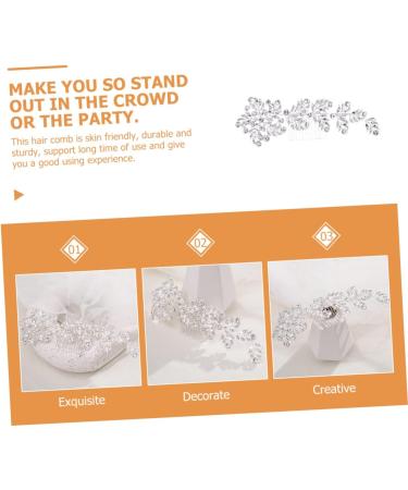 FRCOLOR Bridal Rhinestone Insert Comb headwear wedding hair wedding hair Sparkly hair Fashionable hair rhinestone for hair headpiece hair side hair Bridal Hair Accessories - Buy Online on GoSupps.com