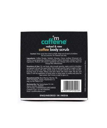Exfoliating Coffee Body Scrub for Tan Removal | m_caffeine De-Tan Bathing Scrub with Coconut Oil for Soft Skin | 100g for Men & Women - Buy Online on GoSupps.com