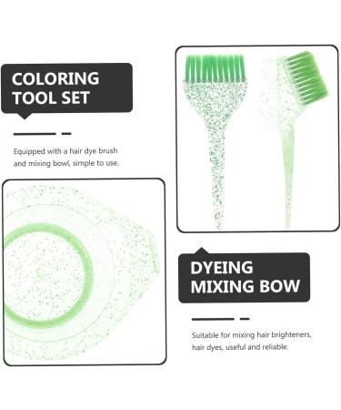 Hair Dye Coloring Kit Professional Salon Hair Coloring Dyeing Kit Hair Coloring Highlight Brush and Bowl Set 17PCS - Green - Buy Online on GoSupps.com