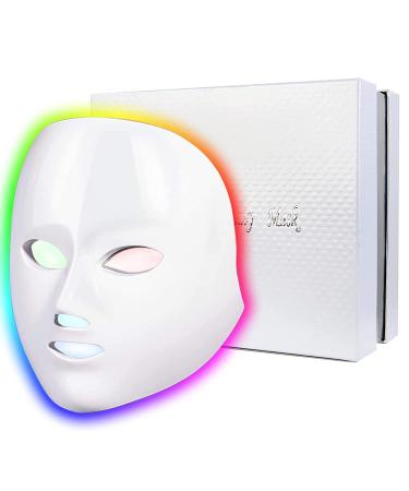 Red-Light-Therapy-for-Face  Led Face Mask Light Therapy 7 Colors LED Facial Mask at Home Skin Rejuvenation Facial Skin Care Mask