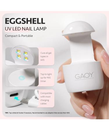 GAOY 3 Pcs Gel Nail Polish Kit - Mini UV Light Milky Pink Sheer Gel Base & Top Coat for DIY Nail Art - Buy Online on GoSupps.com