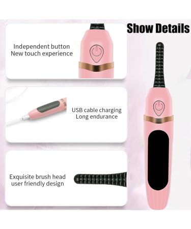 Heated Eyelash Curler - Electric Eyelash Curler - USB Rechargeable Eyelash Curler 3 Gear Temperature Control with LED Display Mini Lash Curler for Women Girls Quick Heating Curling - Buy Online on GoSupps.com