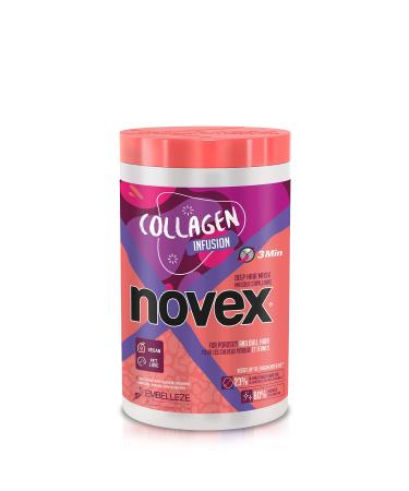 NOVEX Collagen Infusion Deep Conditioning Hair Masks infused with Natural Ingredients Collagen Infusion Hair Mask for Stronger Thicker and Shinier Hair (400g/14.1oz)