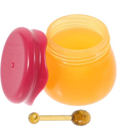 FRCOLOR Bee Balm Lip Balm Honey Pot 6G Small Lip Balm Container Refillable Cosmetic Container Empty Cream Container with Spoon Red - Buy Online on GoSupps.com