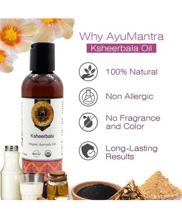 Ayumantra Organic Ksheerbala Oil - for eliminate unnatural hair fall - 118 ml - Buy Online on GoSupps.com
