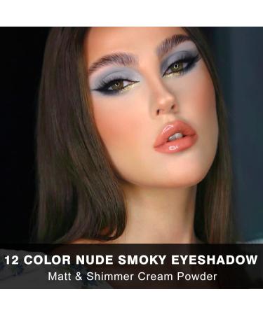 DE LANCI 12 Color Neutral Brown Grey Eyeshadow Palette | Matte & Shimmer | Long-Lasting & Waterproof | Talc-Free for Sensitive Skin - Buy Online on GoSupps.com