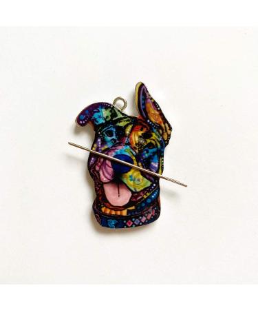 Dog Needle Minder for Embroidery  Magnetic Pin Holder for Cross Stitch  Needlework