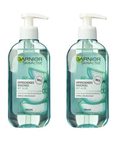 Garnier SkinActive Cleansing Gel with Aloe Extract Normal and Combination Skin (200 ml) (Pack of 2) 200 ml (Pack of 2)