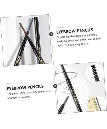 TOVINANNA 2pcs 2 1 Eyebrow Makeup Tools Womens for Shaving Eyeliner Pencil To Rotate Cosmetic Door 1 count (Pack of 1) Greyx2pcs - Buy Online on GoSupps.com