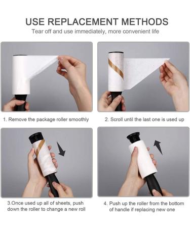 480 Sheet Extra Sticky Lint Roller - Pet Hair Remover for Clothes - 4 Handles + 8 Refills - Buy Online on GoSupps.com