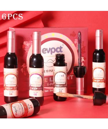 Matte Red Wine Liquid Lipstick Set - Long Lasting 24 Hour Waterproof Formula - 6 Colors - Velvet Finish - Pigmented Lip Makeup Gift for Girls and Women - Buy Online on GoSupps.com