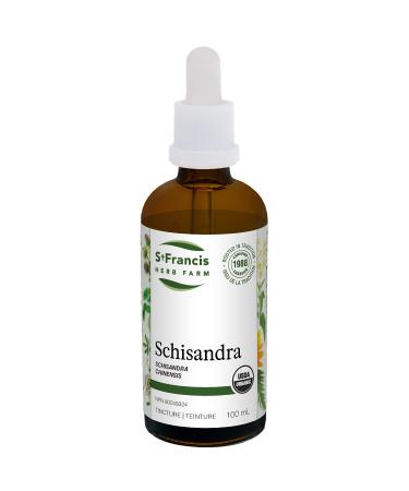 St. Francis Herb Farm Schisandra Herbal Tincture Liquid | Used as an Adaptogen for Mental & Physical Fatigue | Supports the Immune System | Organic | Non-GMO | Lactose-Free | (100ml) 100 ml (Pack of 1)