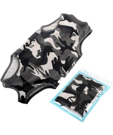 Ouuonno Cat Wound Surgery Recovery Suit | Abdominal Wound & Skin Disease Pajama | E-Neck Band Alternative for Cats & Dogs (L Camouflage) - Buy Online on GoSupps.com
