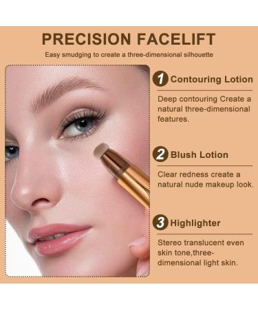 3Pcs Liquid Blusher for Cheeks Highlighter Makeup Stick Liquid Blush 3-in-1 Cheek Liquid Blush Highlighter Beauty Wall Shimmer Liquid Face Highlighter with Soft Cushion Applicator - Buy Online on GoSupps.com