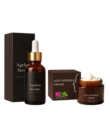 Ageless Serum & Retinol Anti-Wrinkle Cream Firming & Lifting Face Moisturizer Set Advanced Skin Firming Serum and Anti-Wrinkle Cream Deep Hydration For All Skin Types