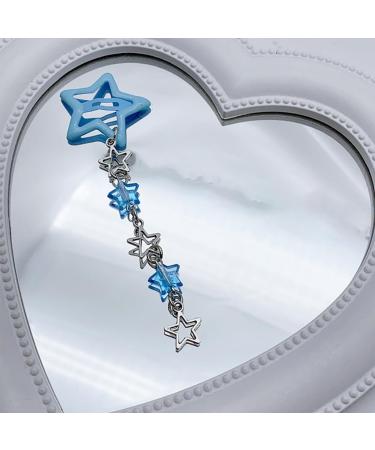 xbiez 2pcs Trendy Alloy Hair Clip Unique Style with Pink Star Beaded Pendant for Women and Children Purple - Buy Online on GoSupps.com