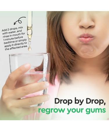 Dentizen Gum Regrowth Drops | Natural Gum Restore Liquid Mouthwash (2pcs) | International Shipping Available - Buy Online on GoSupps.com