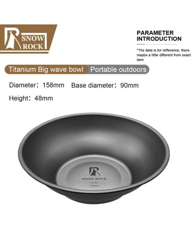 Snow Rock 500ml Titanium Camping Bowl - Lightweight Portable Tableware for Camping, Hiking, and Backpacking - Buy Online on GoSupps.com