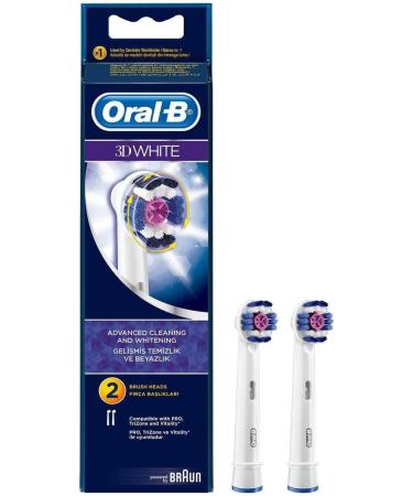 Oral-B 3D White Electric Toothbrush Replacement Head - 2 Refill Brushes - Buy Online on GoSupps.com
