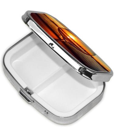 Portable Sunset Wine Glass Printed Pill Box | Travel Medicine Organizer - Buy Online on GoSupps.com
