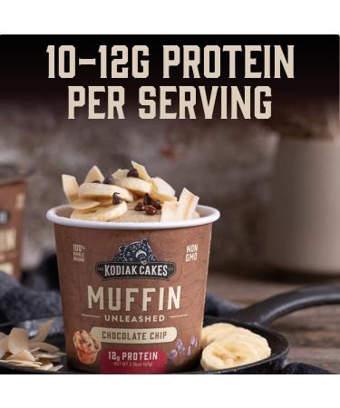 Kodiak Cakes Almond Poppy Seed Minute Muffins - High Protein 100% Whole Grain Breakfast Mix 2.29oz (Pack of 12) - Buy Online on GoSupps.com