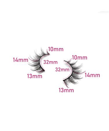 Losha Manga Lashes Fluffy Faux Mink Lashes Natural Look 10 Pairs Asian False Eyelashes Pack Look Like Individual Clusters| 6D75 Cotton Band Lashes-Manga lashes-6D75 - Buy Online on GoSupps.com