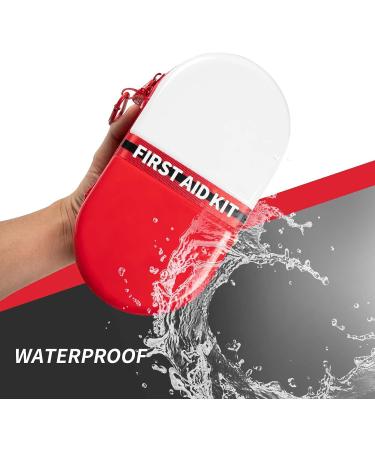 101-Piece All Purpose First Aid Kit Gift | Waterproof Eva Case | Ideal for Workplace, Home, Sports, Survival, Driving, Hiking | Red White Color - Buy Online on GoSupps.com