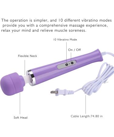 AEVEONE Wired Handheld Electric Massager - Strong Vibrations for Sports Recovery & Muscle Pain Relief (Light Purple) - Buy Online on GoSupps.com